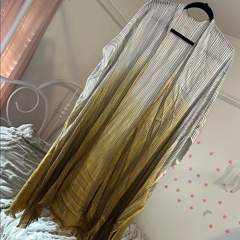 Striped Ombre Kimono Cardigan